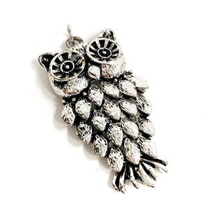 Owl Pendant Silver Tone